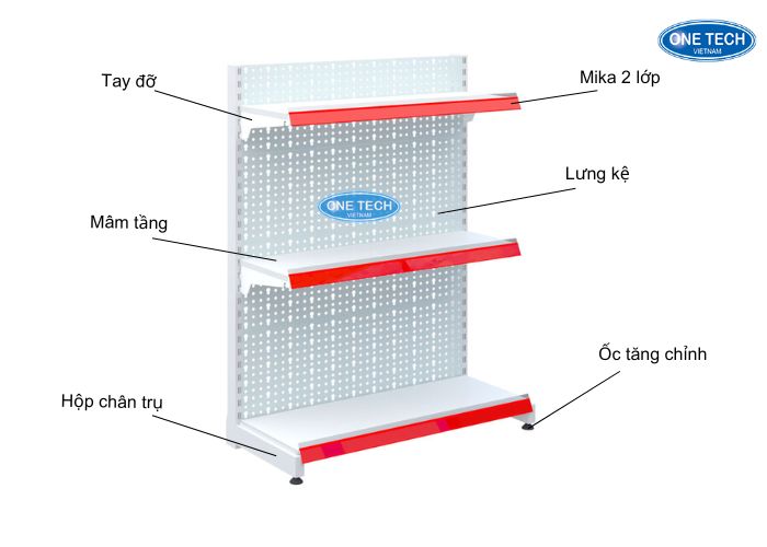 Cấu tạo kệ đơn siêu thị Hồ Chí Minh 